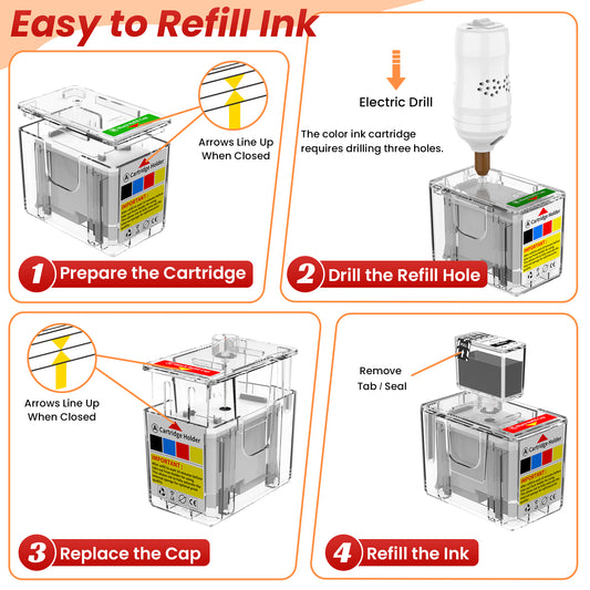 240XL 241XL Ink Refill Kit, 9 Pack Printer Ink (3BK/2C/2M/2Y) Compatible with Canon 240XL 241XL Ink Cartridges, For Pixma MG2120/2220/2420/3120/3220/3222/3520/3522/3620/4120/4220