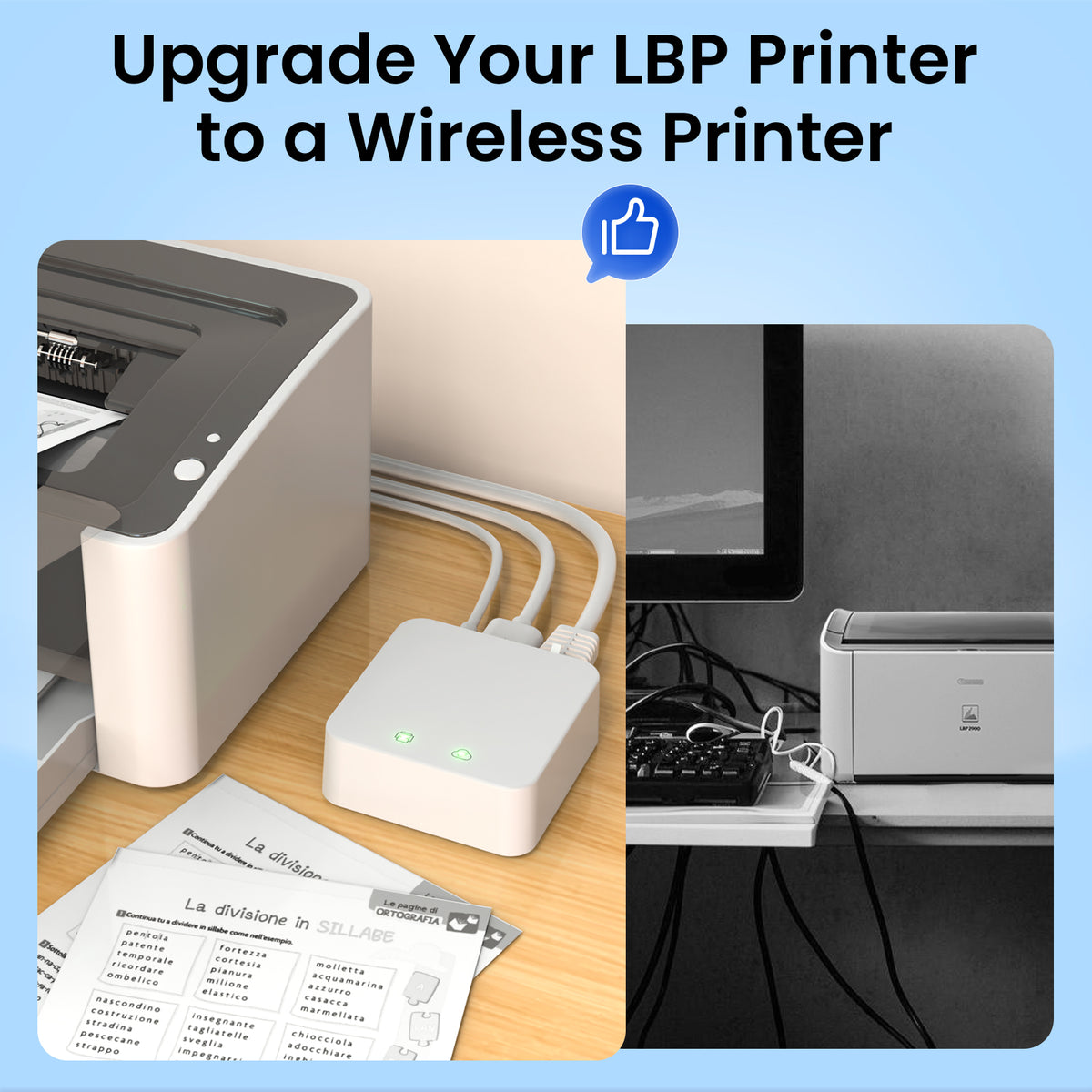 LK-M13W Print Server only Compatible with LBP Printer (CAPT)
