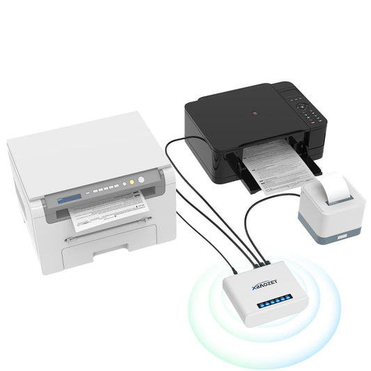 LK300W Wireless Print Server with 3 Ports USB2.0  for Sharing 3 USB Printers