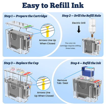 PG-285XL CL-286XL Ink Refill Kit Compatible with Canon 285XL 286XL Ink Cartridges Black Color,12 Pack (6BK/2C/2M/2Y), for Canon Pixma TS7720 TS7722 TR7820