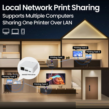 LK-M13W Print Server only Compatible with LBP Printer (CAPT)